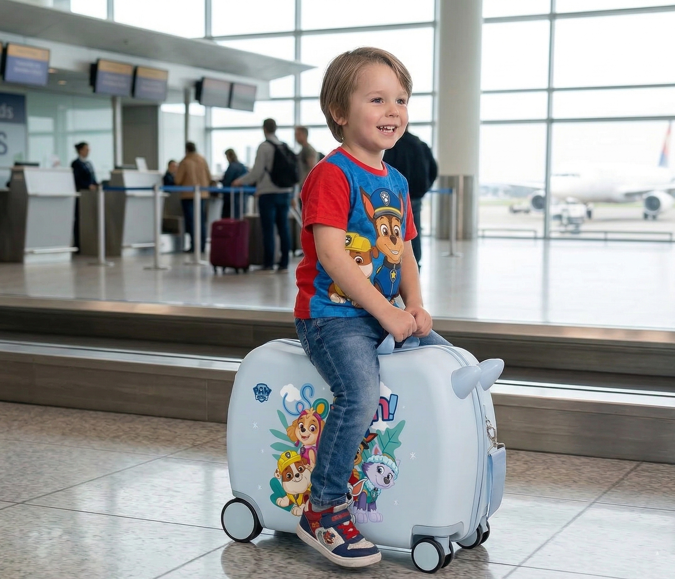 Trolley da Viaggio Paw Patrol in ABS Valigia Cavalcabile Bagaglio 50x38x20 CM - 2199825