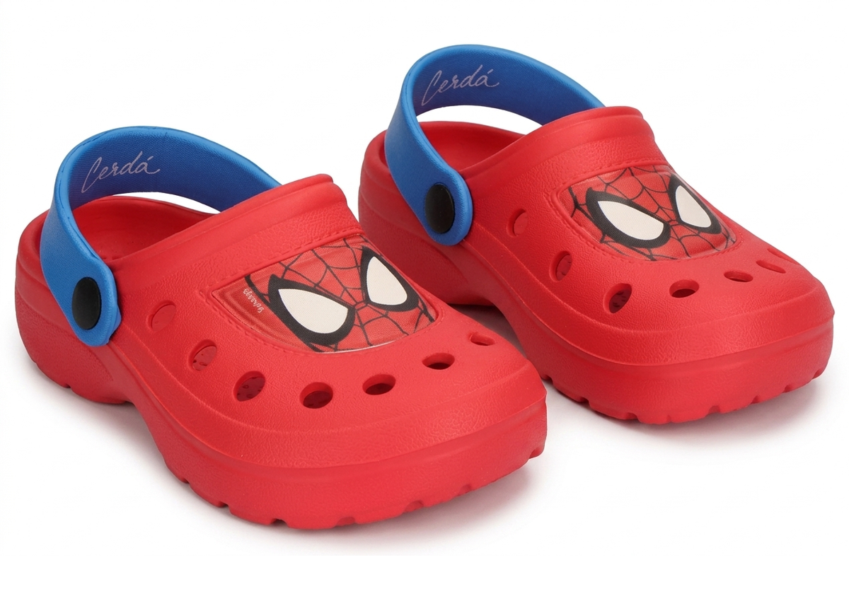 Ciabatte Spiderman MARVEL Modello Crocs in Eva con Cinturino Bambino Piscina Mare - 7268rosso