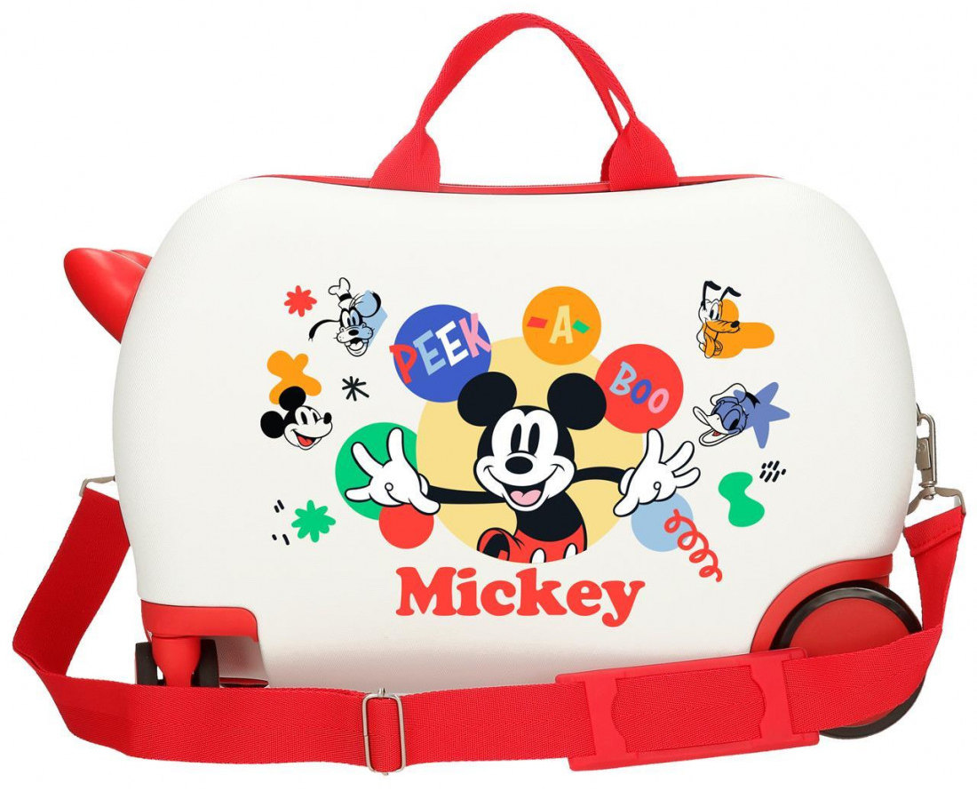 Trolley da Viaggio Cavalcabile Topolino DISNEY Valigia in ABS per Bambini 45 CM - 4221042