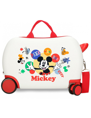 Trolley da Viaggio Cavalcabile Topolino DISNEY Valigia in ABS per Bambini 45 CM - 4221042