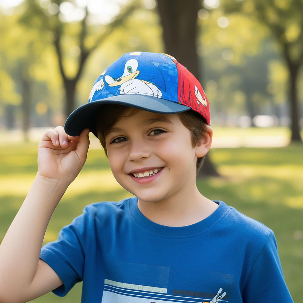 Cappello Sonic Berretto Estivo con Visiera Regolabile Bambino 53 CM - 0723