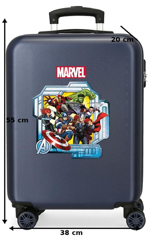 Trolley da Viaggio Avengers MARVEL Valigia in ABS Bagaglio a Mano 55x38x20 - 2471167