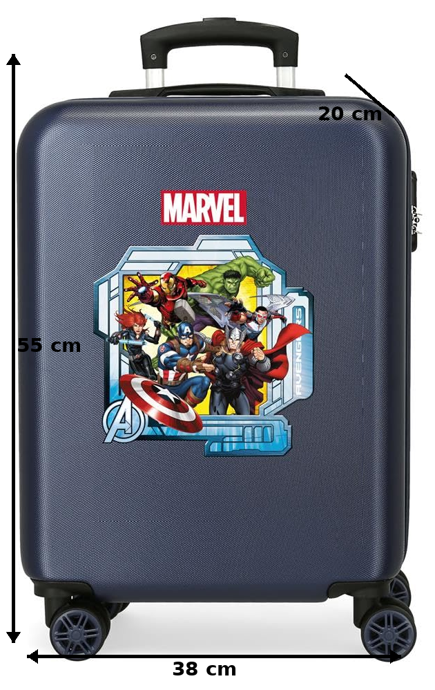 Trolley da Viaggio Avengers MARVEL Valigia in ABS Bagaglio a Mano 55x38x20 - 2471167