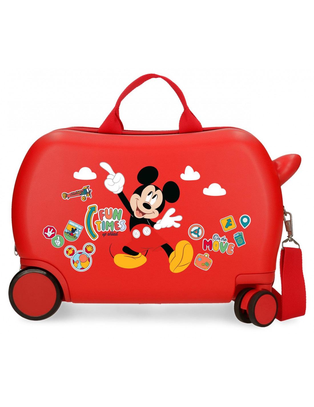 Trolley da Viaggio Cavalcabile Topolino DISNEY Valigia in ABS per Bambini 45 CM - 4231012