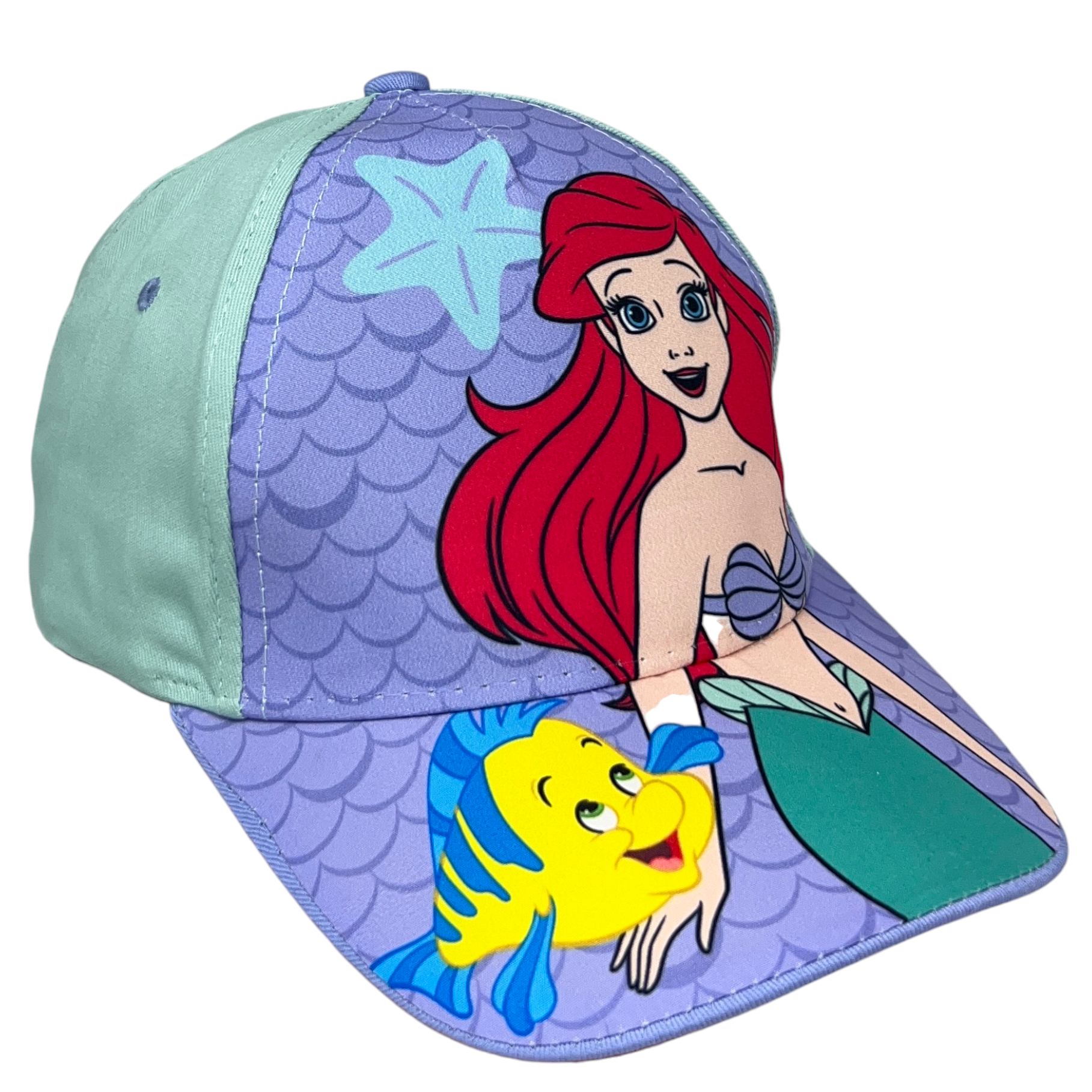 Cappello Principesse Ariel DISNEY Berretto Estivo con Visiera Regolabile Bambina 53 CM - 0430verde