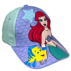 Cappello Principesse Ariel DISNEY Berretto Estivo con Visiera Regolabile Bambina 53 CM - 0430verde