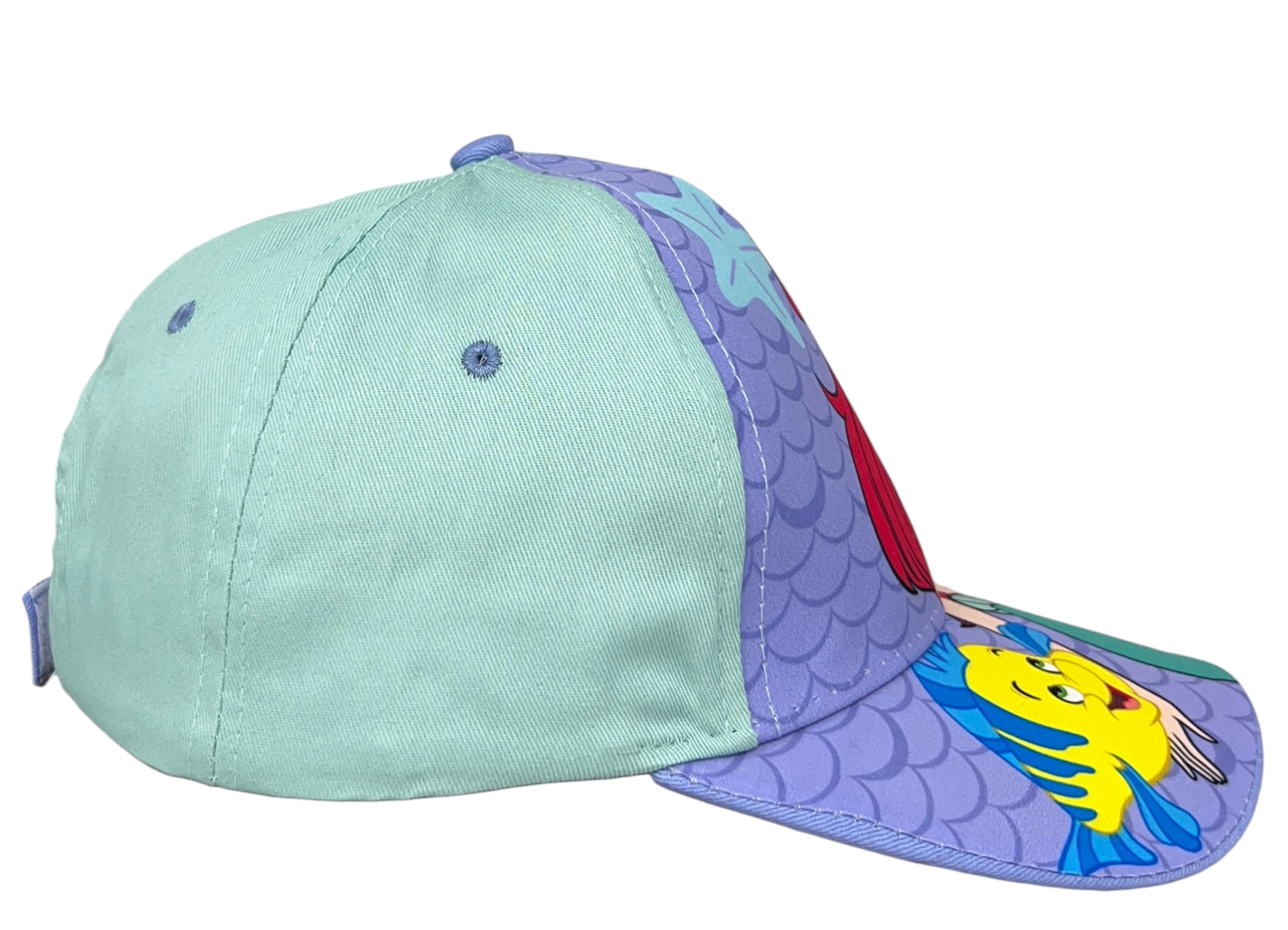 Cappello Principesse Ariel DISNEY Berretto Estivo con Visiera Regolabile Bambina 53 CM - 0430verde
