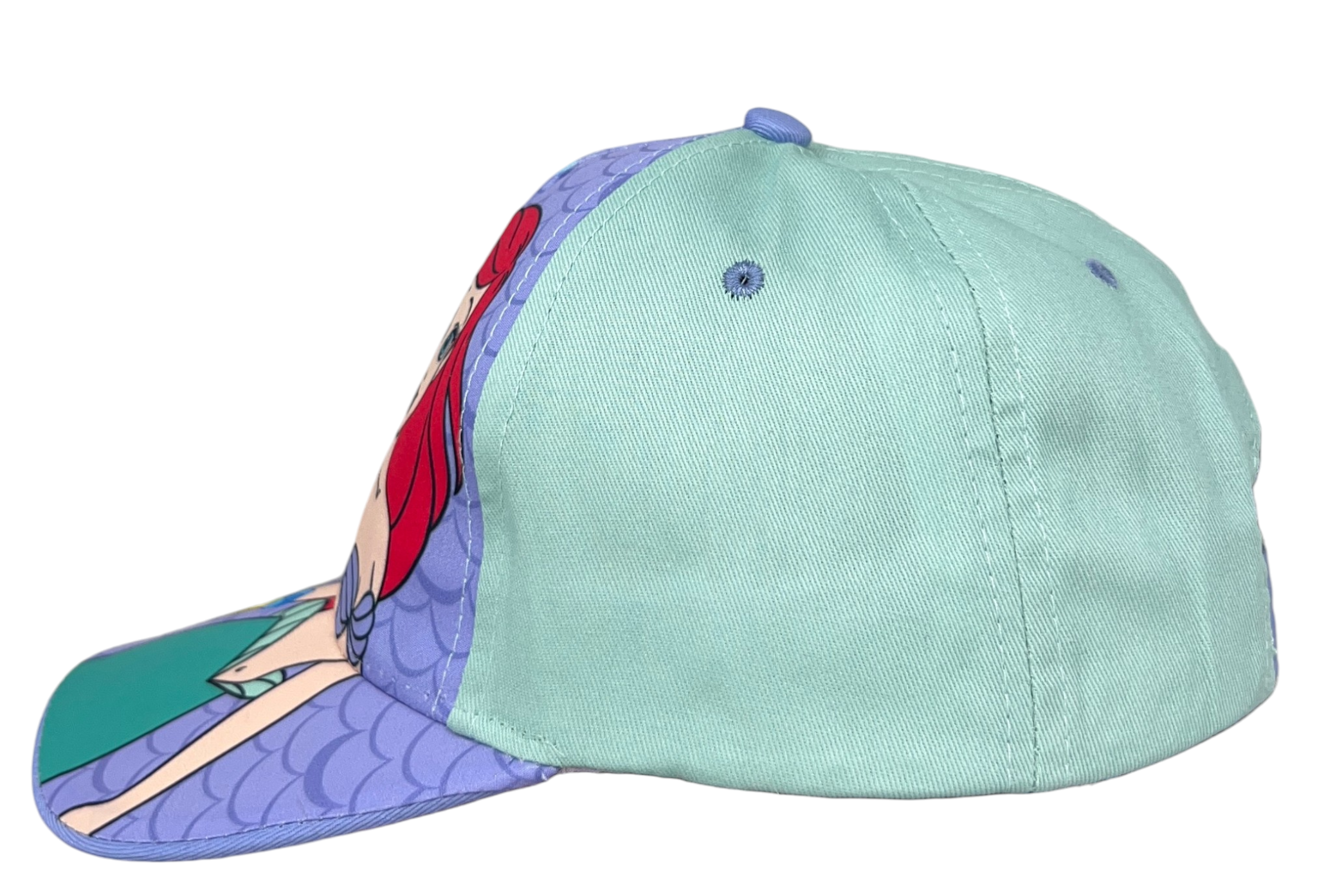 Cappello Principesse Ariel DISNEY Berretto Estivo con Visiera Regolabile Bambina 53 CM - 0430verde