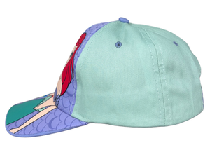 Cappello Principesse Ariel DISNEY Berretto Estivo con Visiera Regolabile Bambina 53 CM - 0430verde
