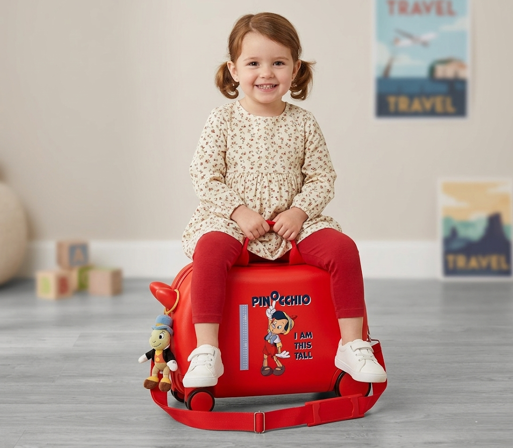 Trolley da Viaggio Cavalcabile Pinocchio DISNEY Valigia in ABS per Bambini 45 CM - 2651028