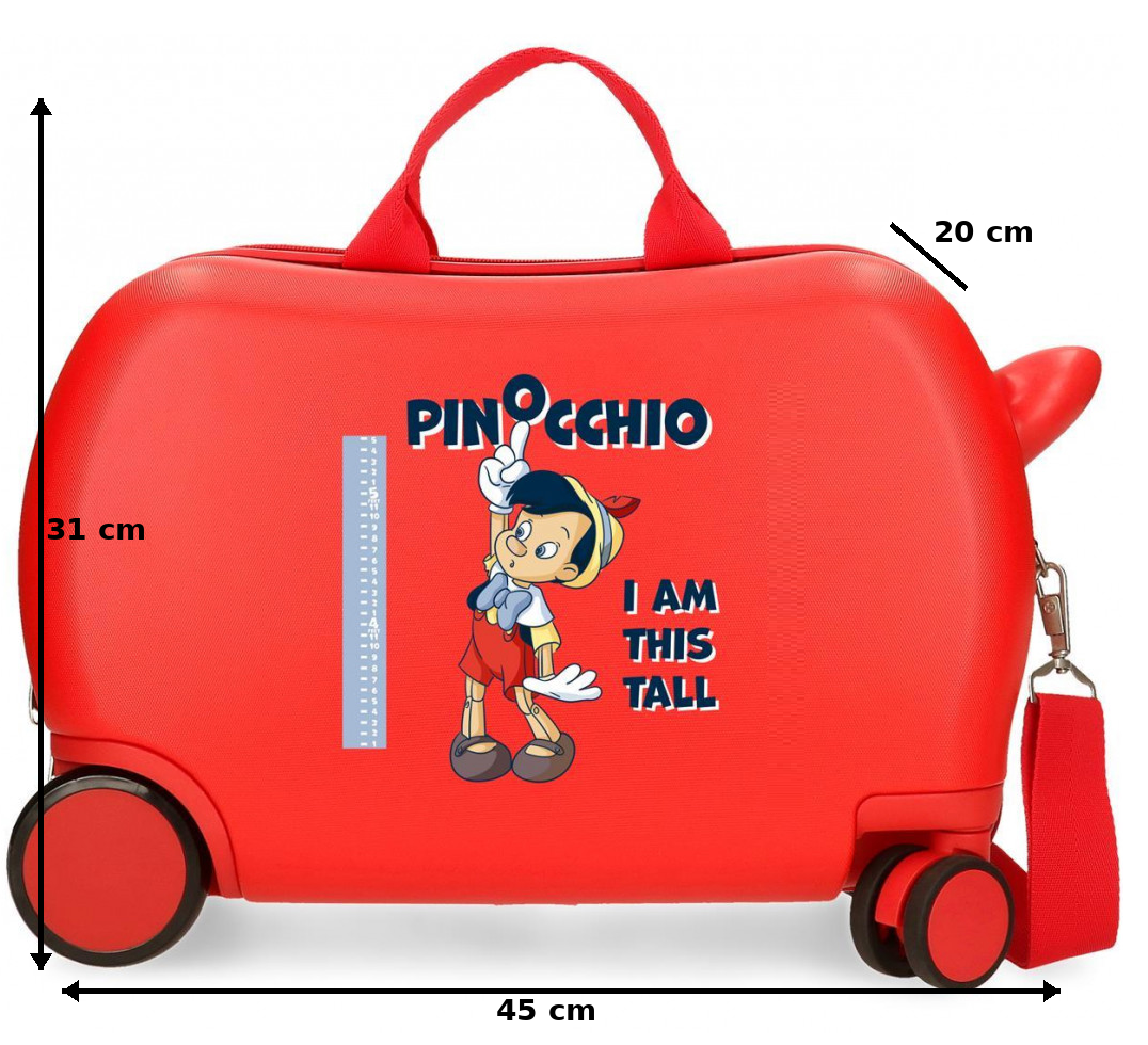 Trolley da Viaggio Cavalcabile Pinocchio DISNEY Valigia in ABS per Bambini 45 CM - 2651028