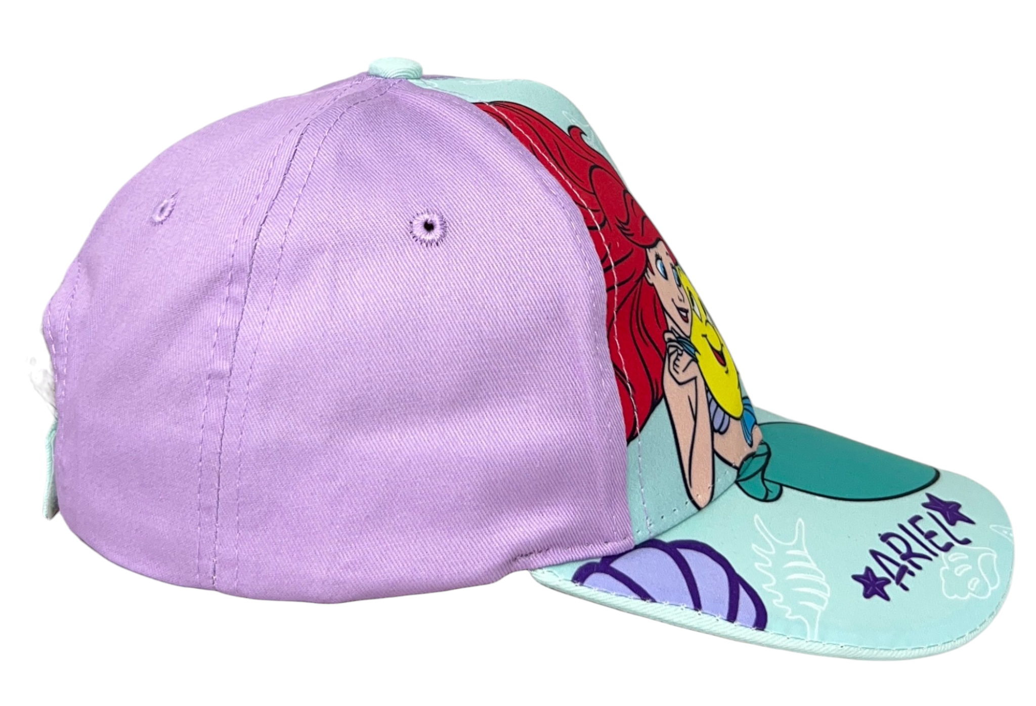 Cappello Principesse Ariel DISNEY Berretto Estivo con Visiera Regolabile Bambina 53 CM - 0430lilla