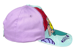 Cappello Principesse Ariel DISNEY Berretto Estivo con Visiera Regolabile Bambina 53 CM - 0430lilla
