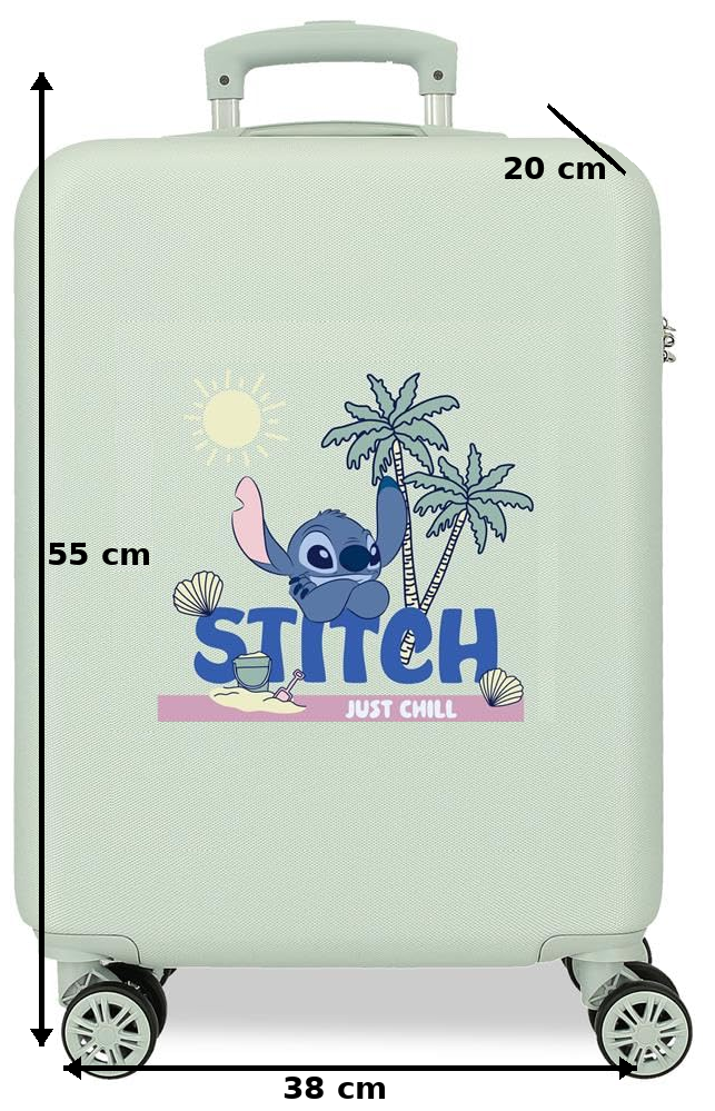 Trolley da Viaggio Stitch DISNEY Valigia in ABS Bagaglio a Mano 55x38x20 CM - 3151141