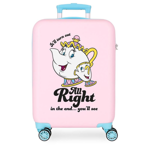 Trolley da Viaggio la Bella e la Bestia DISNEY Valigia in ABS Mrs. Bric e Chicco Bagaglio a Mano 55x38x20 CM - 4781141