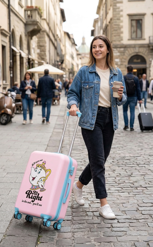 Trolley da Viaggio la Bella e la Bestia DISNEY Valigia in ABS Mrs. Bric e Chicco Bagaglio a Mano 55x38x20 CM - 4781141