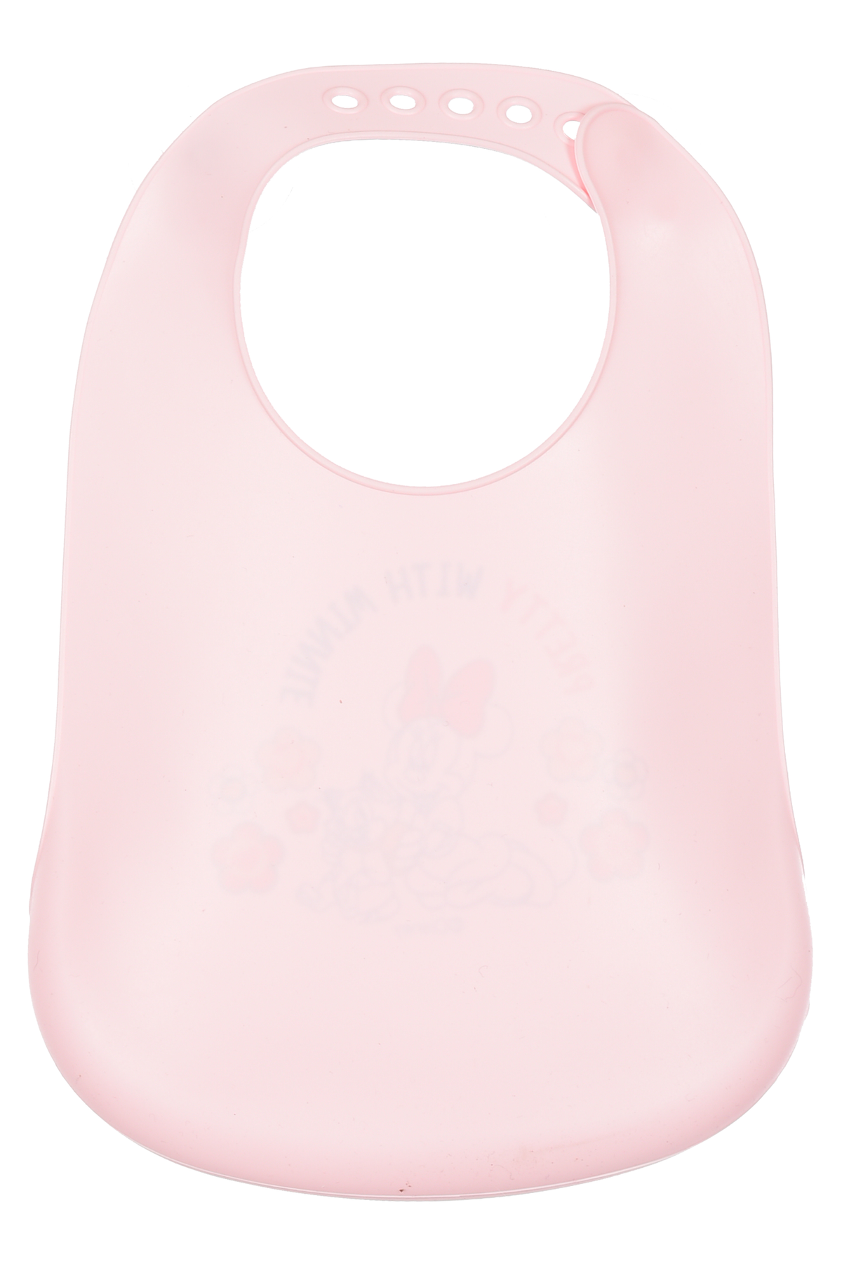 Bavetto Minnie DISNEY Bavaglino in Silicone 30 X 23 CM con Tasca Raccogli Briciole per Bambini - Ez09003
