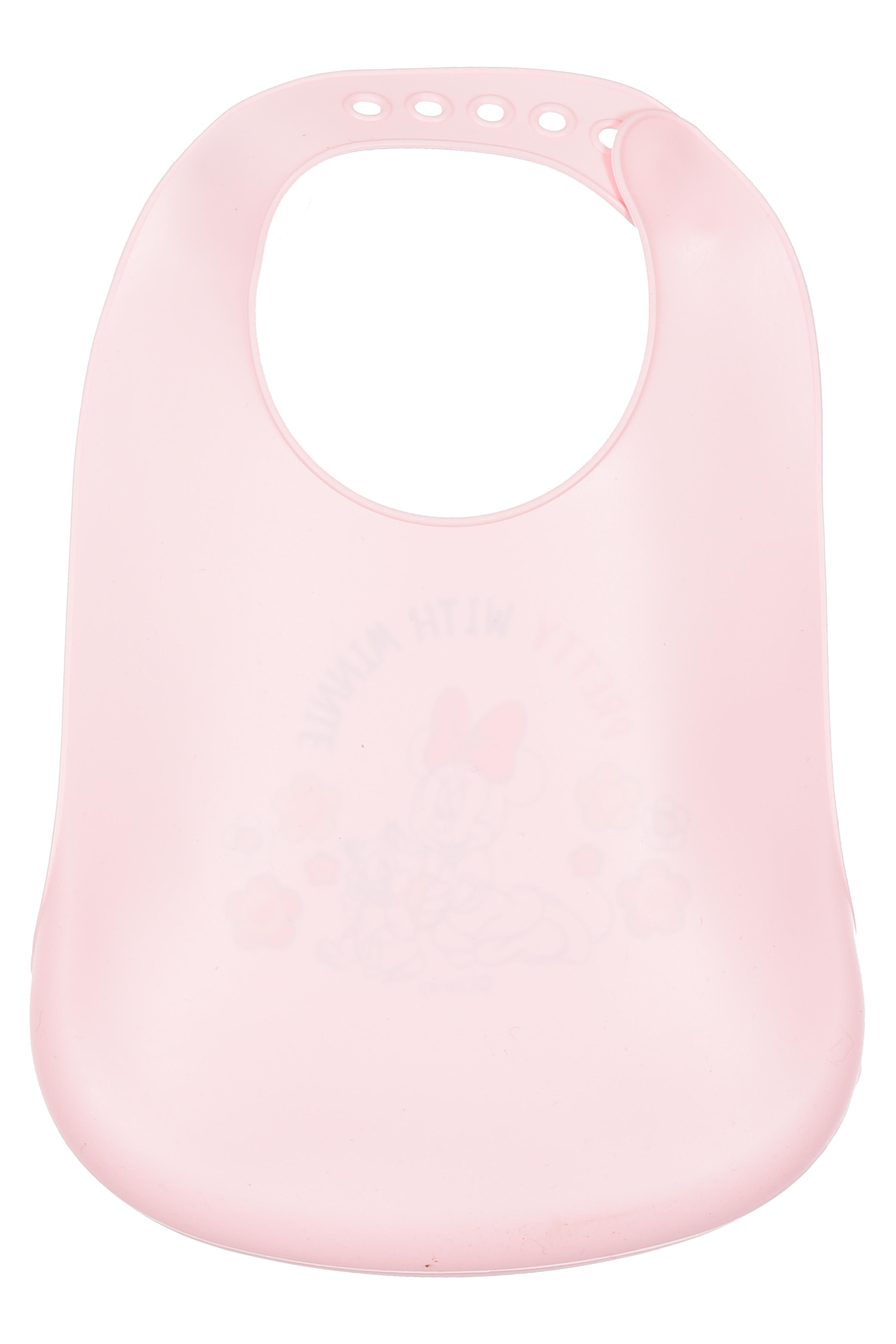 Bavetto Minnie DISNEY Bavaglino in Silicone 30 X 23 CM con Tasca Raccogli Briciole per Bambini - Ez09003
