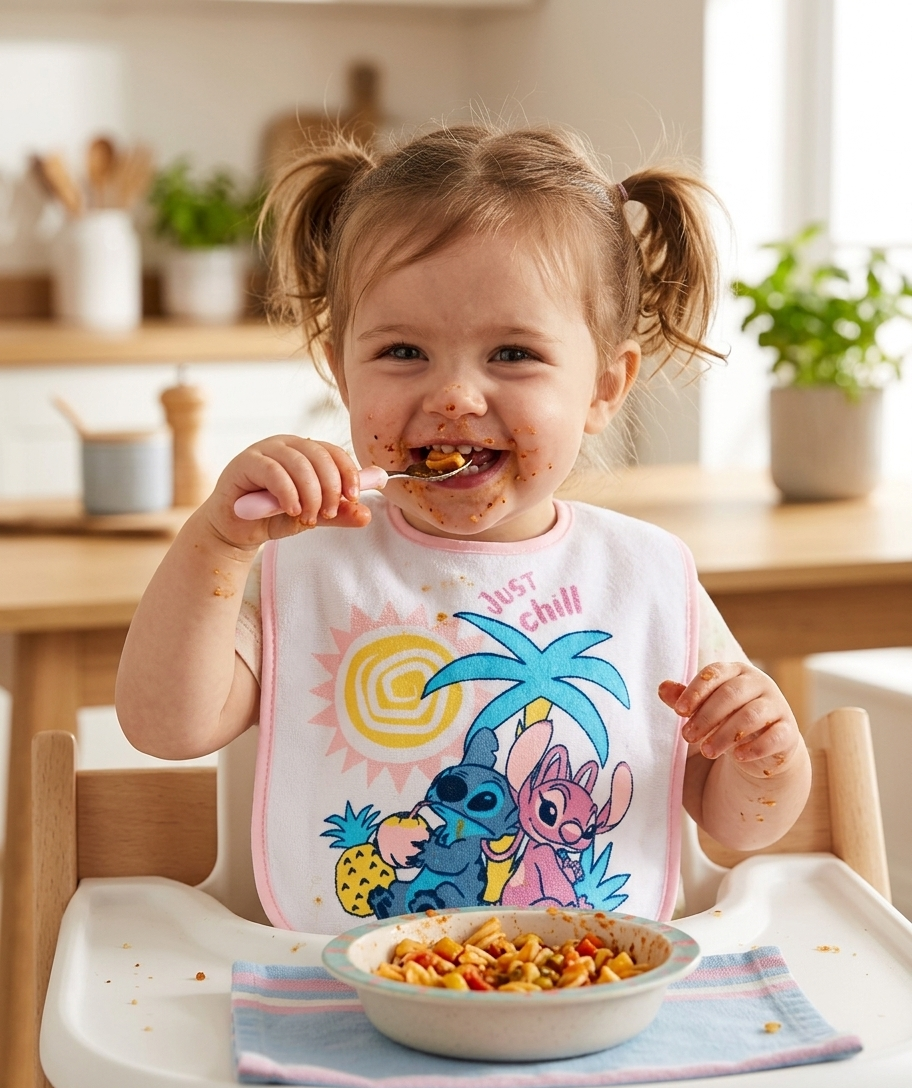 Bavette Stitch DISNEY Set 6 Bavaglini 27 X 22,5 CM in Spugna per Bambini - Ez09002