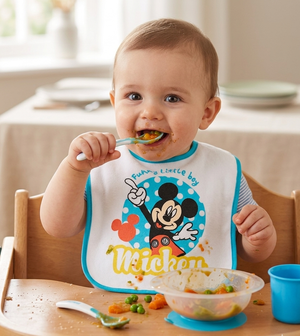 Bavette Topolino DISNEY Set 6 Bavaglini 27 X 22,5 CM in Spugna per Bambini - Ez09014