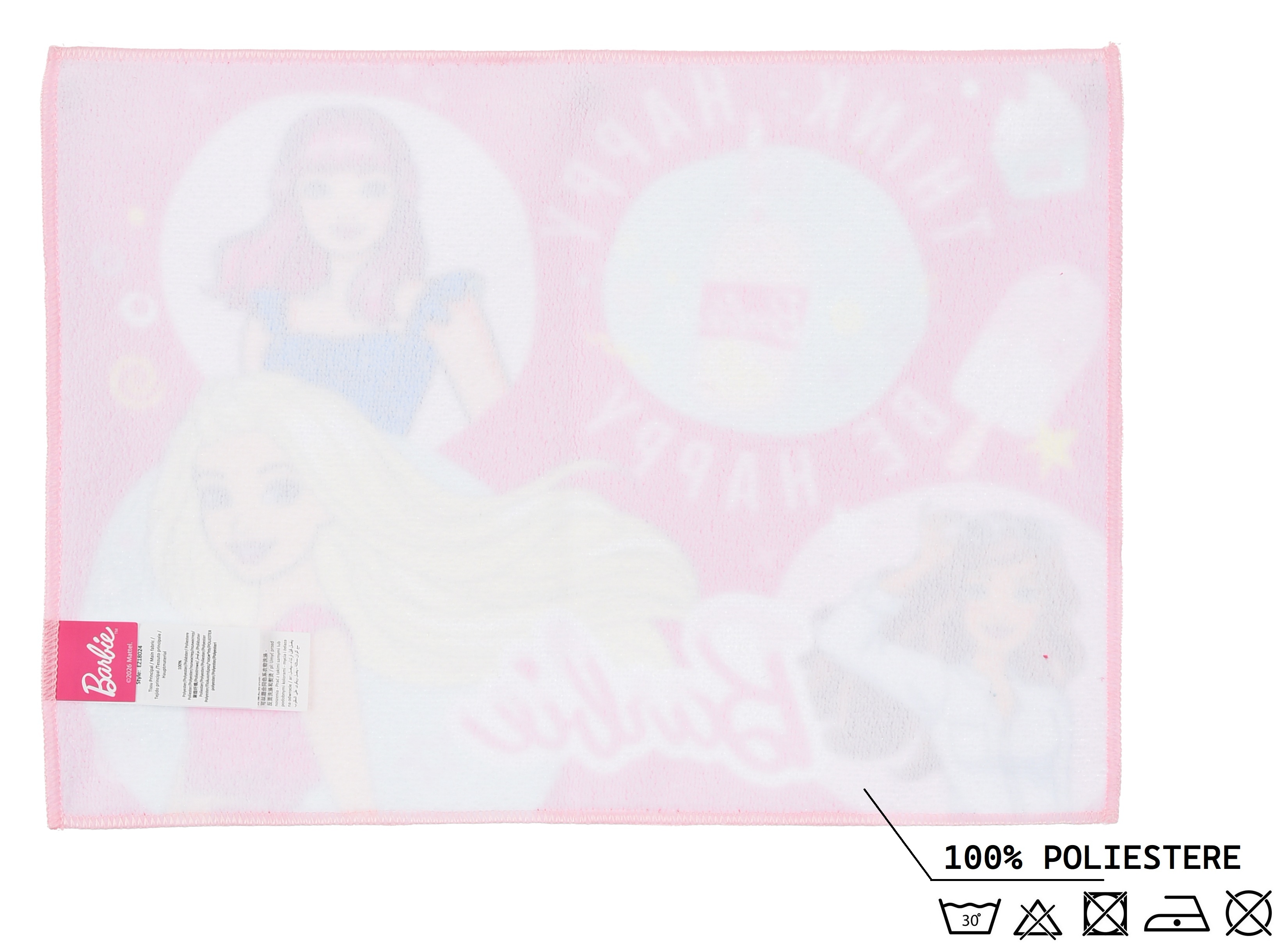Tovaglietta Barbie Mattel in Tessuto da Colazione Pranzo 40x30 CM - Ez18024