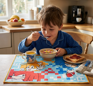 Tovaglietta Sonic Knuckles Tails in Tessuto da Colazione Pranzo 40x30 CM - Ez18144