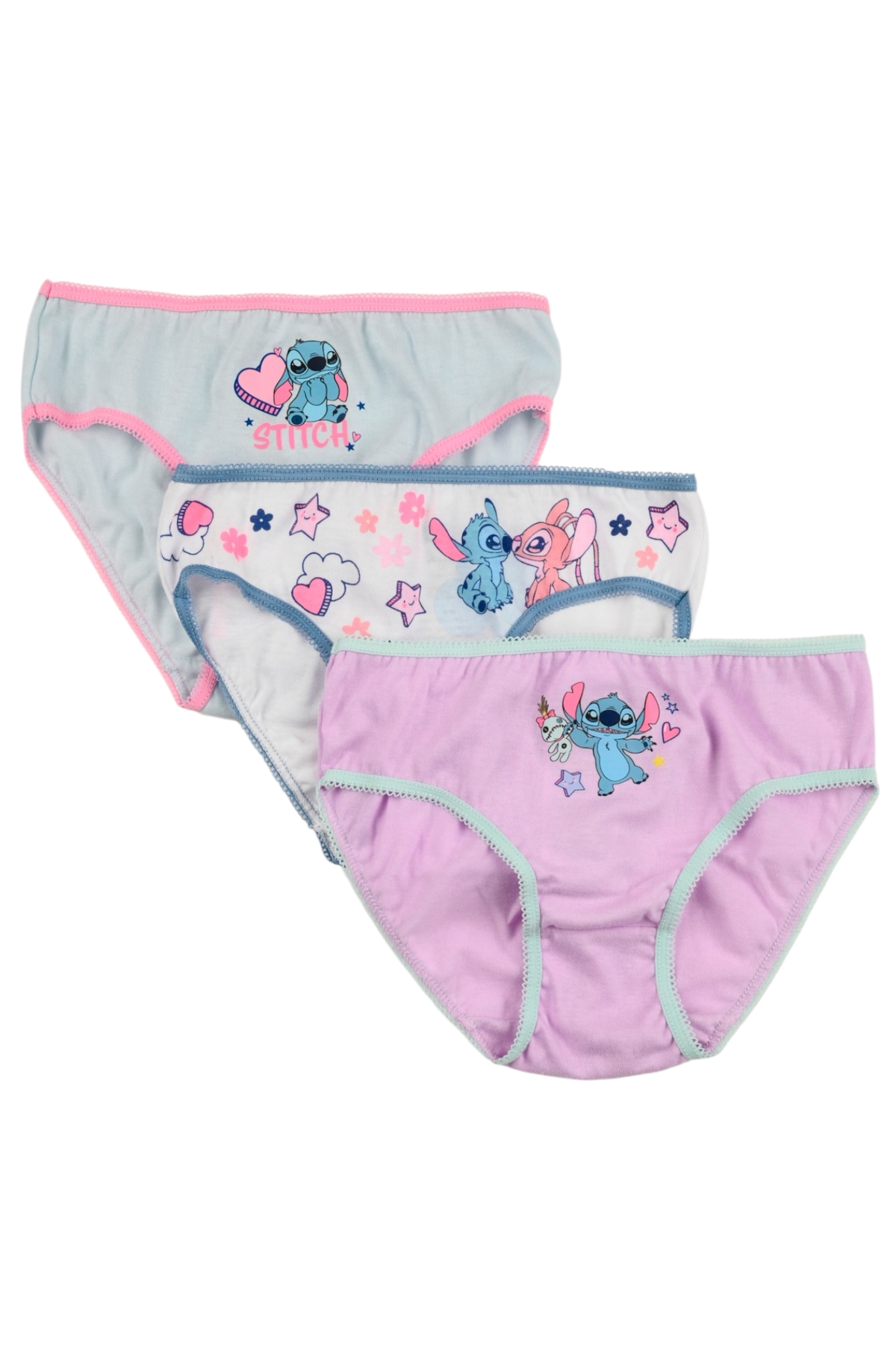 Mutandine Set 3 Pezzi Stitch DISNEY Slip in Cotone in Scatola 3/8 Anni- Ez30052