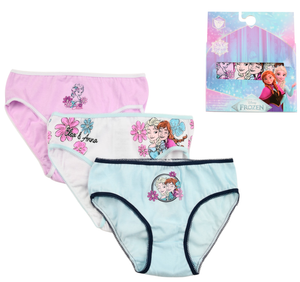 Mutandine Set 3 Pezzi Frozen DISNEY Slip in Cotone in Scatola 3/8 Anni- Ez30014