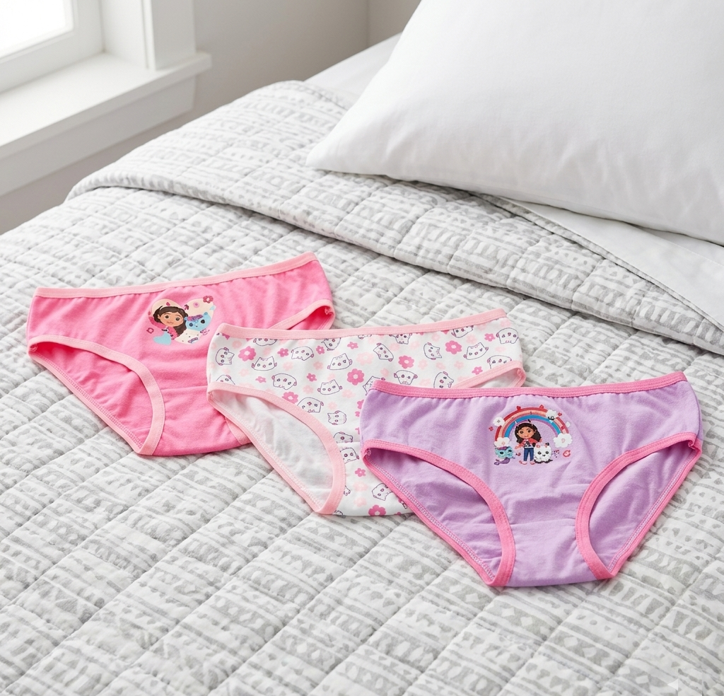 Mutandine Set 3 Pezzi Gabby Dollhouse Slip in Cotone in Scatola 3/6 Anni- Ez30008