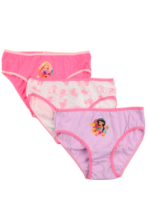 Mutandine Set 3 Pezzi Principesse DISNEY Slip in Cotone in Scatola 3/8 Anni- Ez30011