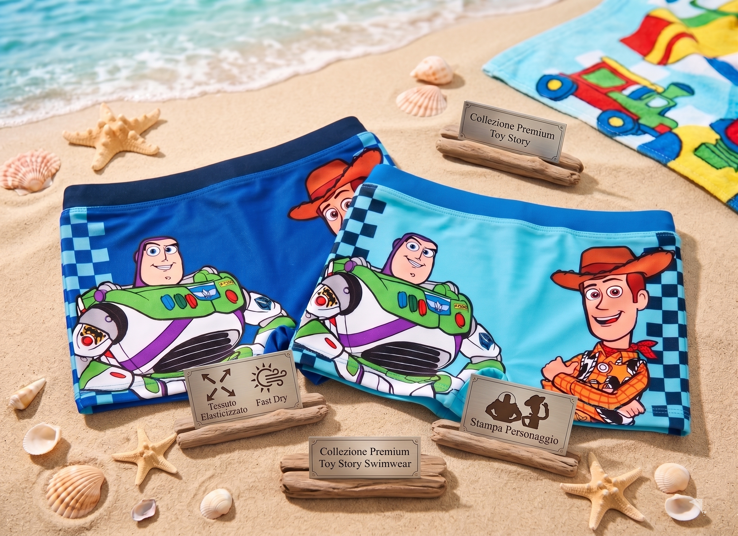 Costume da Bagno Toy Story DISNEY Pixar Modello Parigamba Boxer Mare Piscina Bambino - Ez18221blu