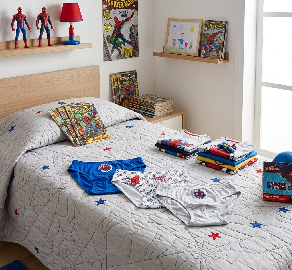 Mutandine Set 3 Pezzi Spiderman MARVEL Slip in Cotone in Scatola 3/8 Anni- Ez30036