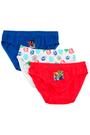 Mutandine Set 3 Pezzi Avengers MARVEL Slip in Cotone in Scatola 4/10 Anni- Ez30020