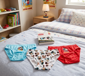 Mutandine Set 3 Pezzi Topolino DISNEY Slip in Cotone in Scatola 3/6 Anni- Ez30062