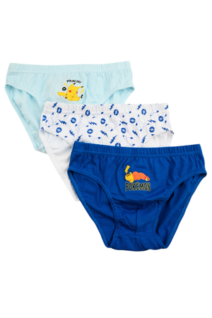 Mutandine Set 3 Pezzi Pikachu Pokemon Slip in Cotone in Scatola 3/6 Anni- Ez30004