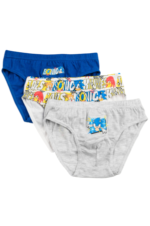 Mutandine Set 3 Pezzi Sonic Slip in Cotone in Scatola 3/8 Anni- Ez30032