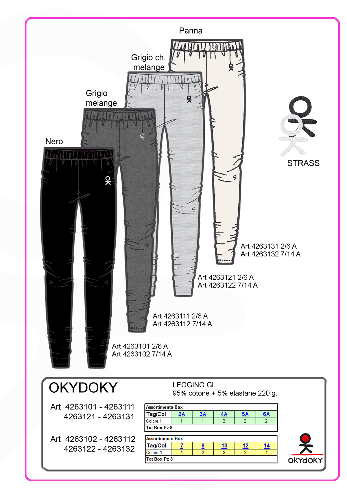 Leggings Pantalone Lungo Cotone Bambina DISNEY Lungo Anni 7/14