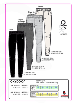 Leggings Pantalone Lungo Cotone Bambina DISNEY Lungo Anni 7/14