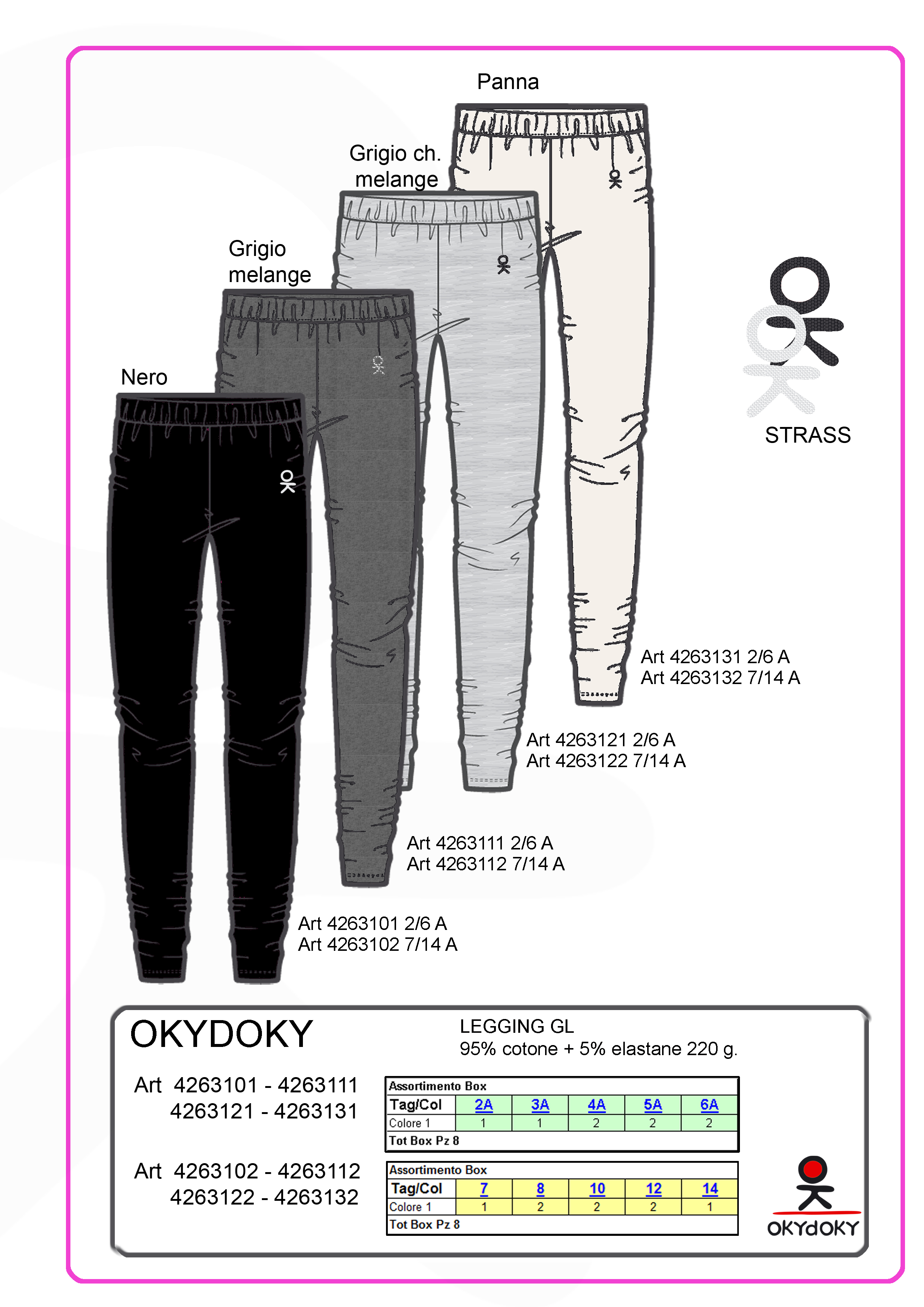 Leggings Pantalone Lungo Cotone Bambina DISNEY Lungo Anni 7/14