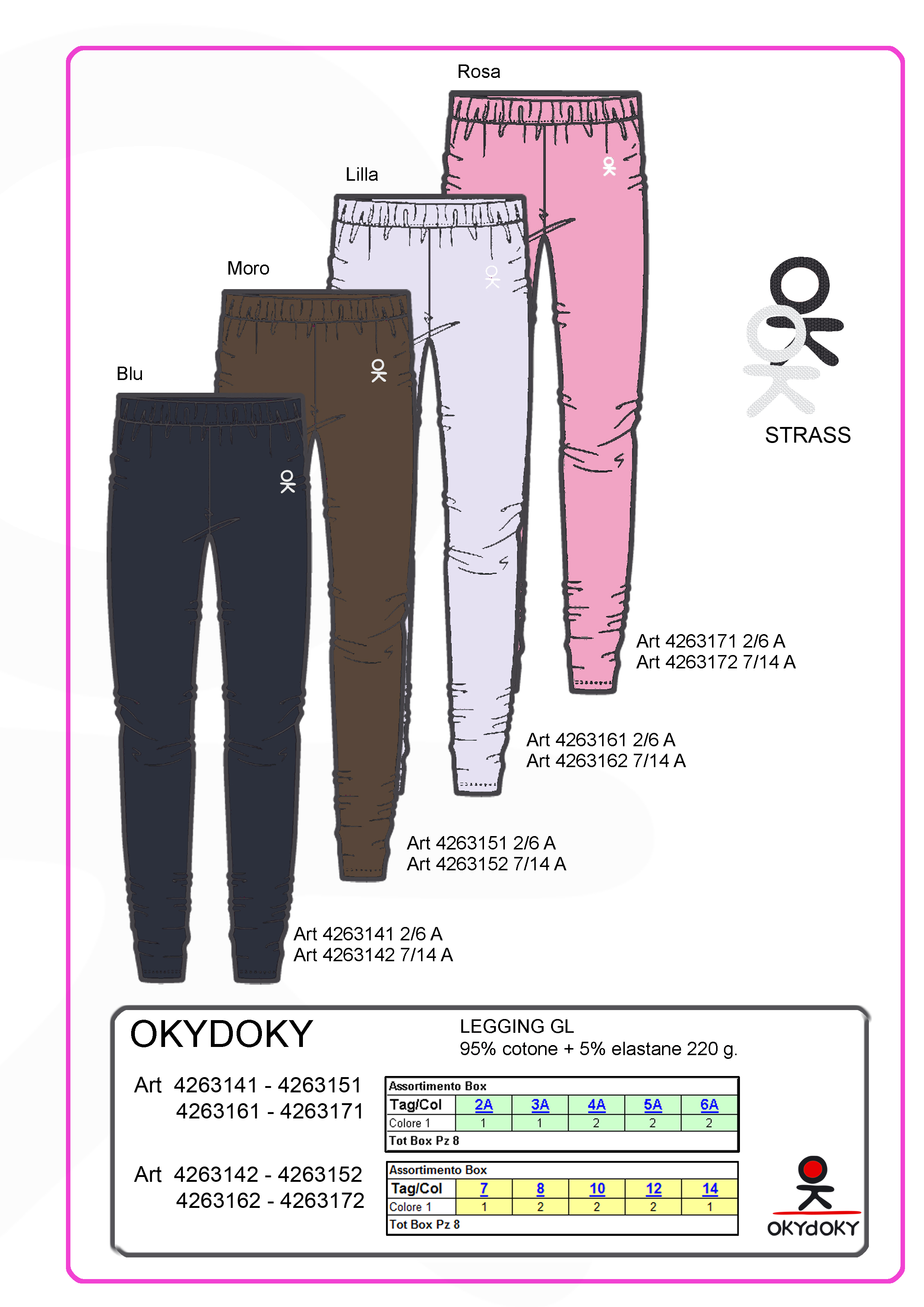 Leggings Pantalone Lungo Cotone Bambina DISNEY Lungo Anni 7/14