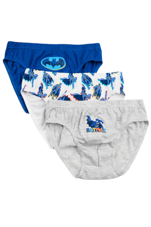 Mutandine Set 3 Pezzi Batman Slip in Cotone in Scatola 4/10 Anni- Ez30040