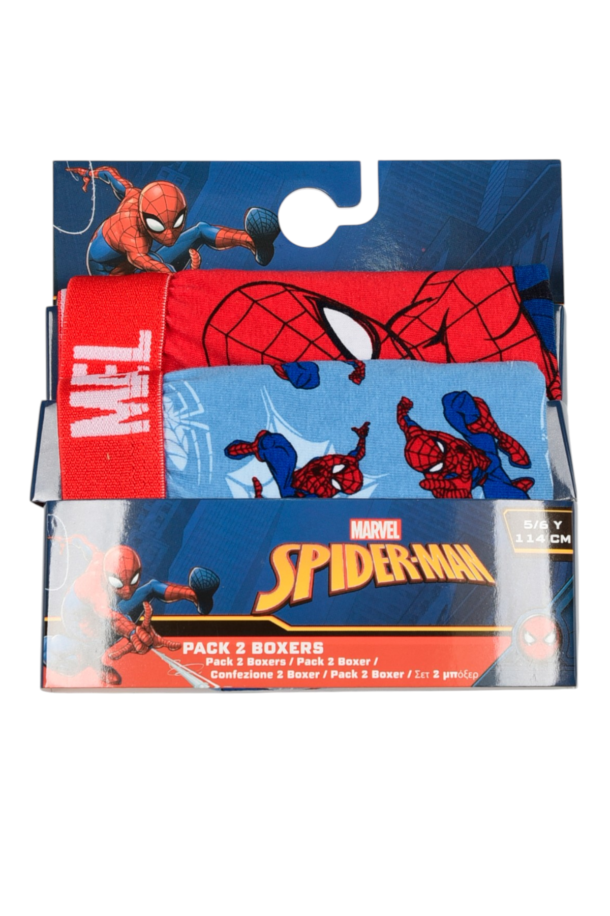 Boxer Set 2 Pezzi Spiderman MARVEL Mutande in Cotone 3/8 Anni - Ez30039/1