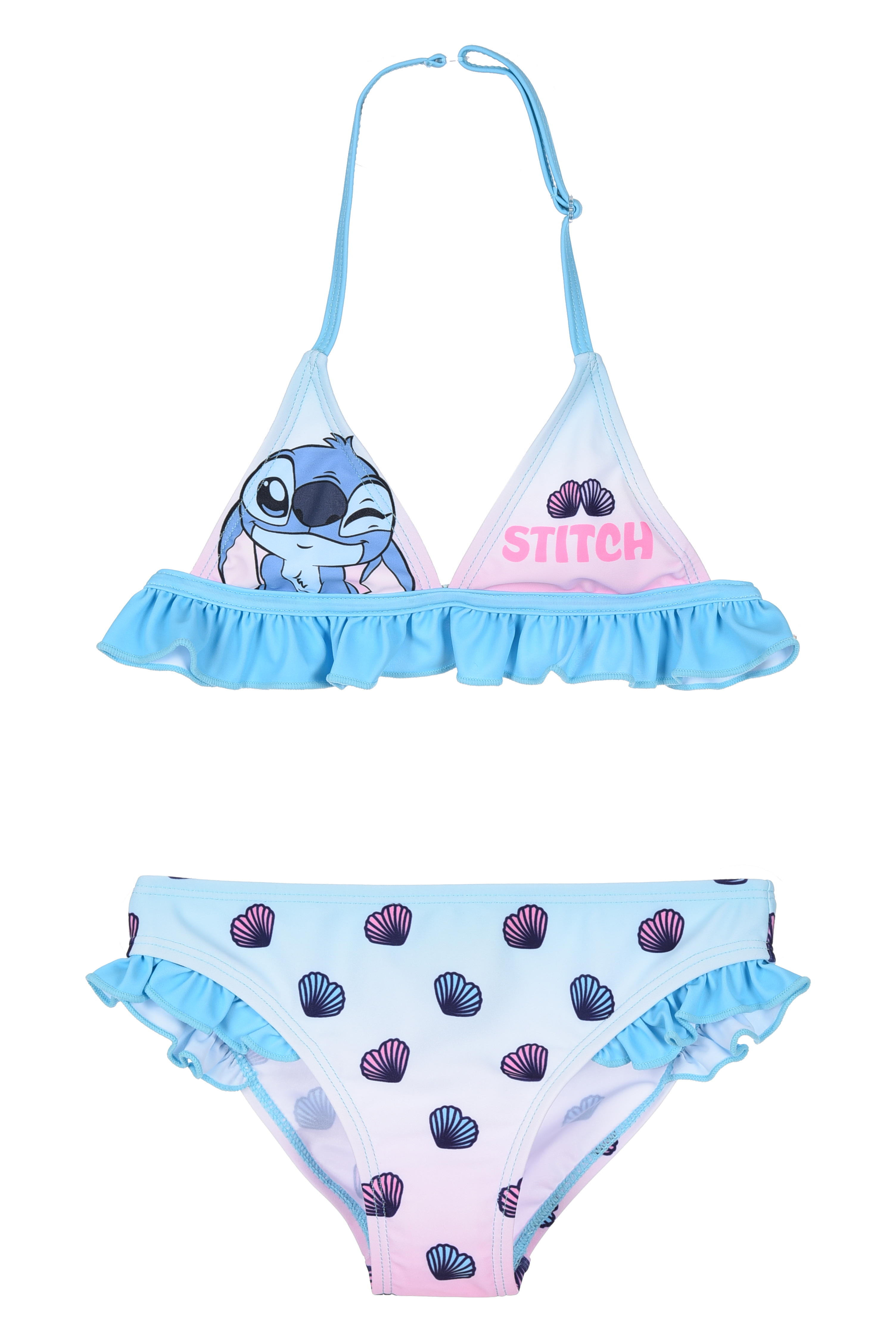 Costume da Bagno Stitch DISNEY Bikini Mare 2 Pezzi Top e Slip Bambina - Ez18072azzurro