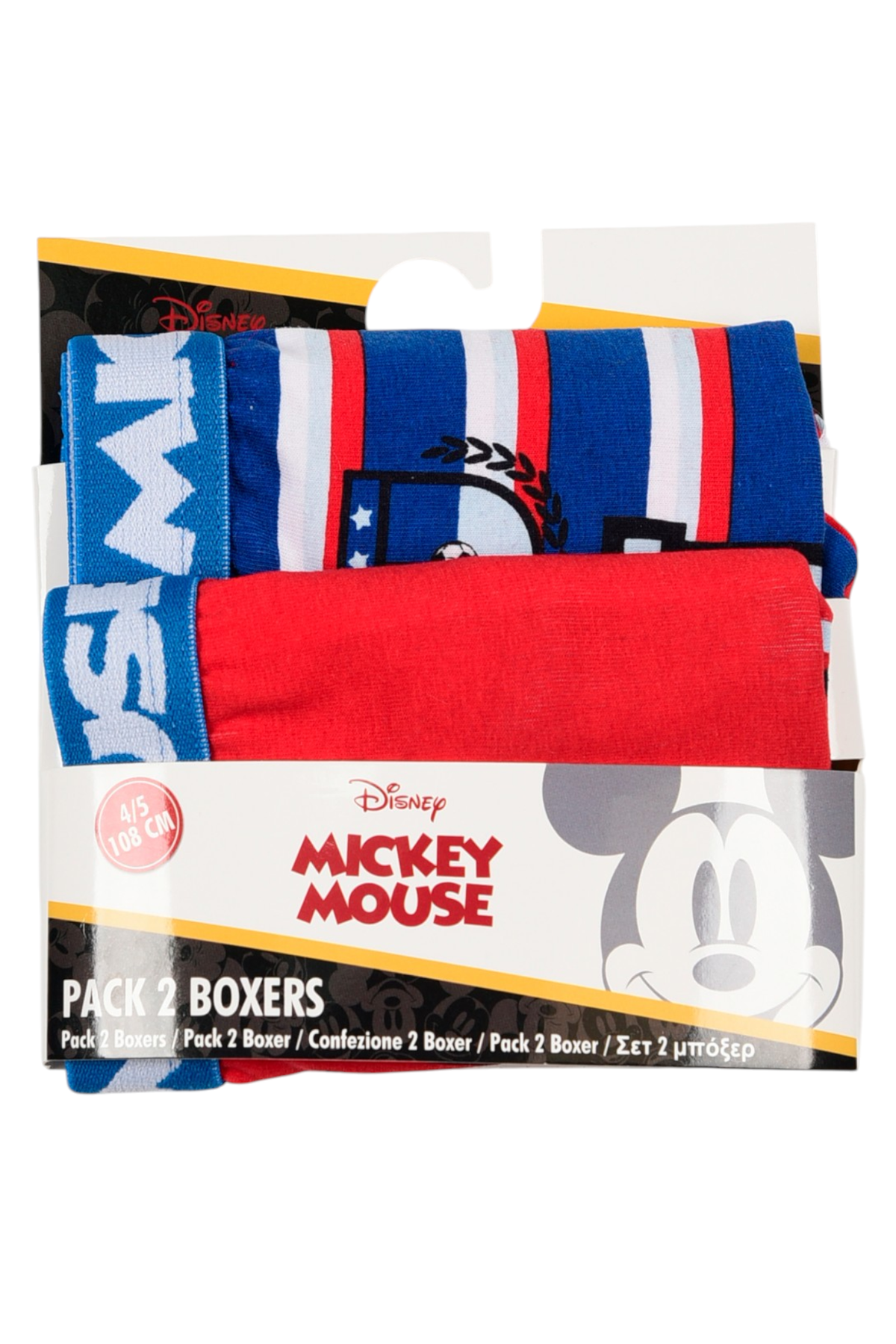 Boxer Set 2 Pezzi Topolino DISNEY Mutande in Cotone 3/6 Anni - Ez30026/1