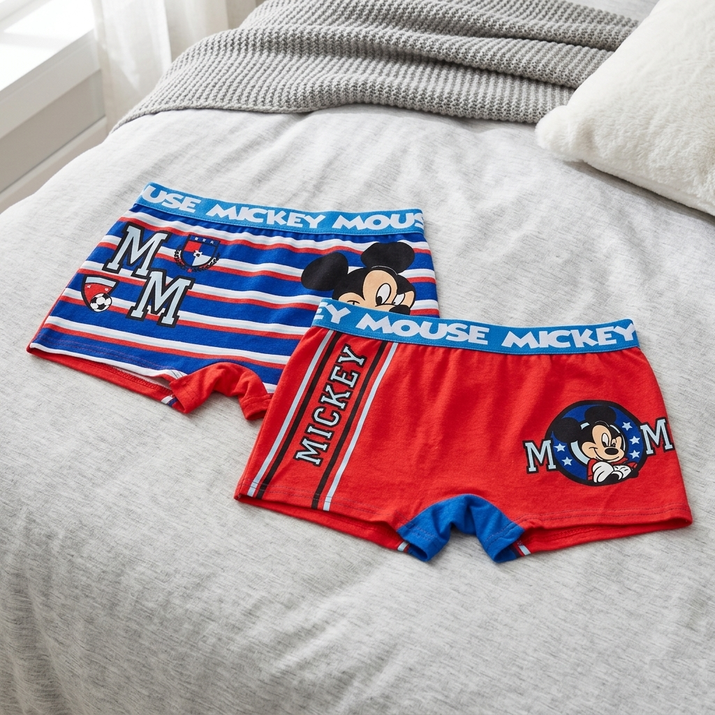 Boxer Set 2 Pezzi Topolino DISNEY Mutande in Cotone 3/6 Anni - Ez30026/1