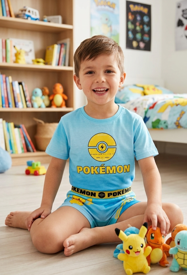 Boxer Set 2 Pezzi Pikachu Pokemon Mutande in Cotone 4/10 Anni - Ez30003/1