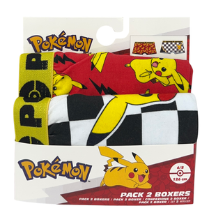 Boxer Set 2 Pezzi Pikachu Pokemon Mutande in Cotone 4/10 Anni - Ez30003/2