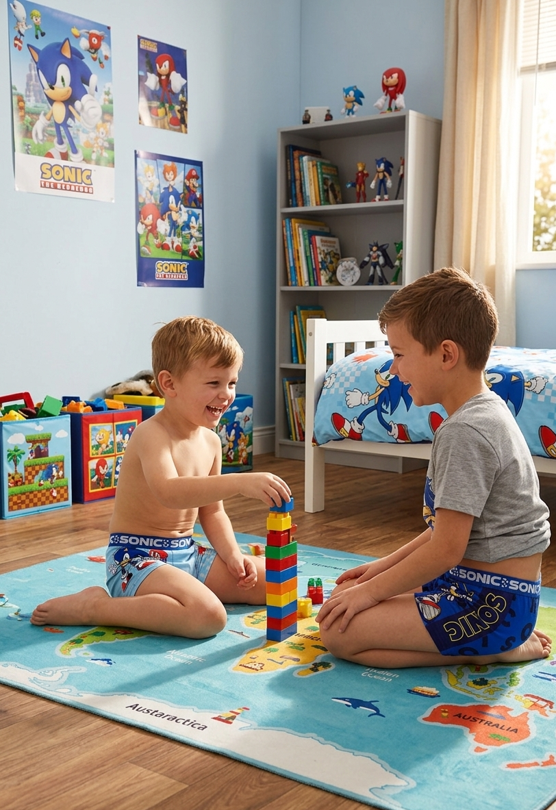 Boxer Set 2 Pezzi Sonic Mutande in Cotone 4/10 Anni - Ez30034/1