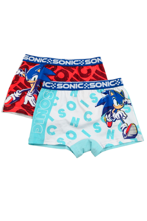 Boxer Set 2 Pezzi Sonic Mutande in Cotone 4/10 Anni - Ez30034/2