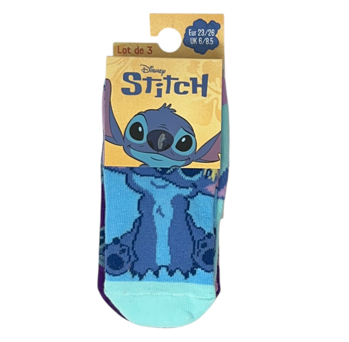 Calzini Stitch DISNEY in Misto Cotone 3 Paia Assortiti 23/34 - Ez06019/1
